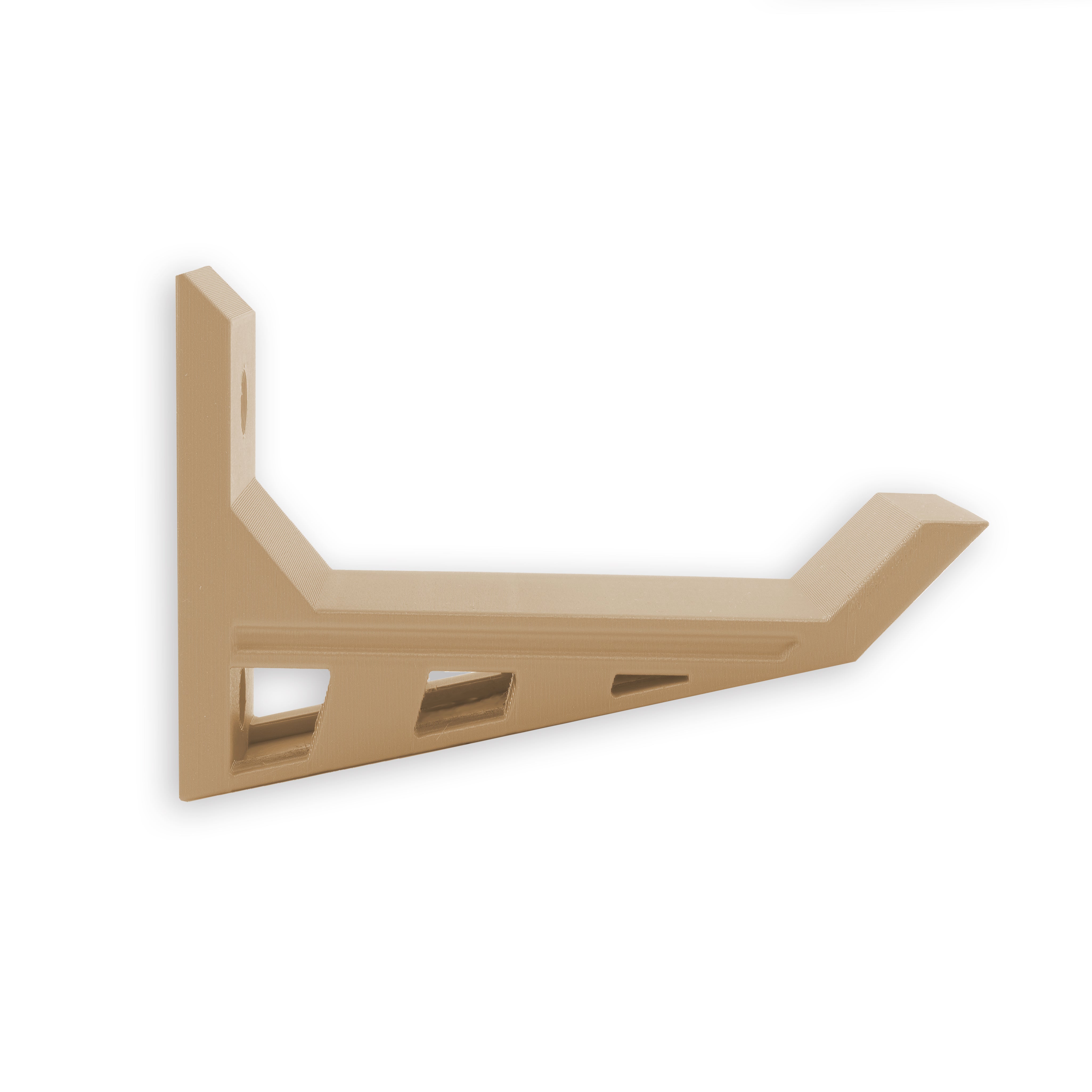 Nerf wall mount, Screw in and adhesive install,  close-up on drywall