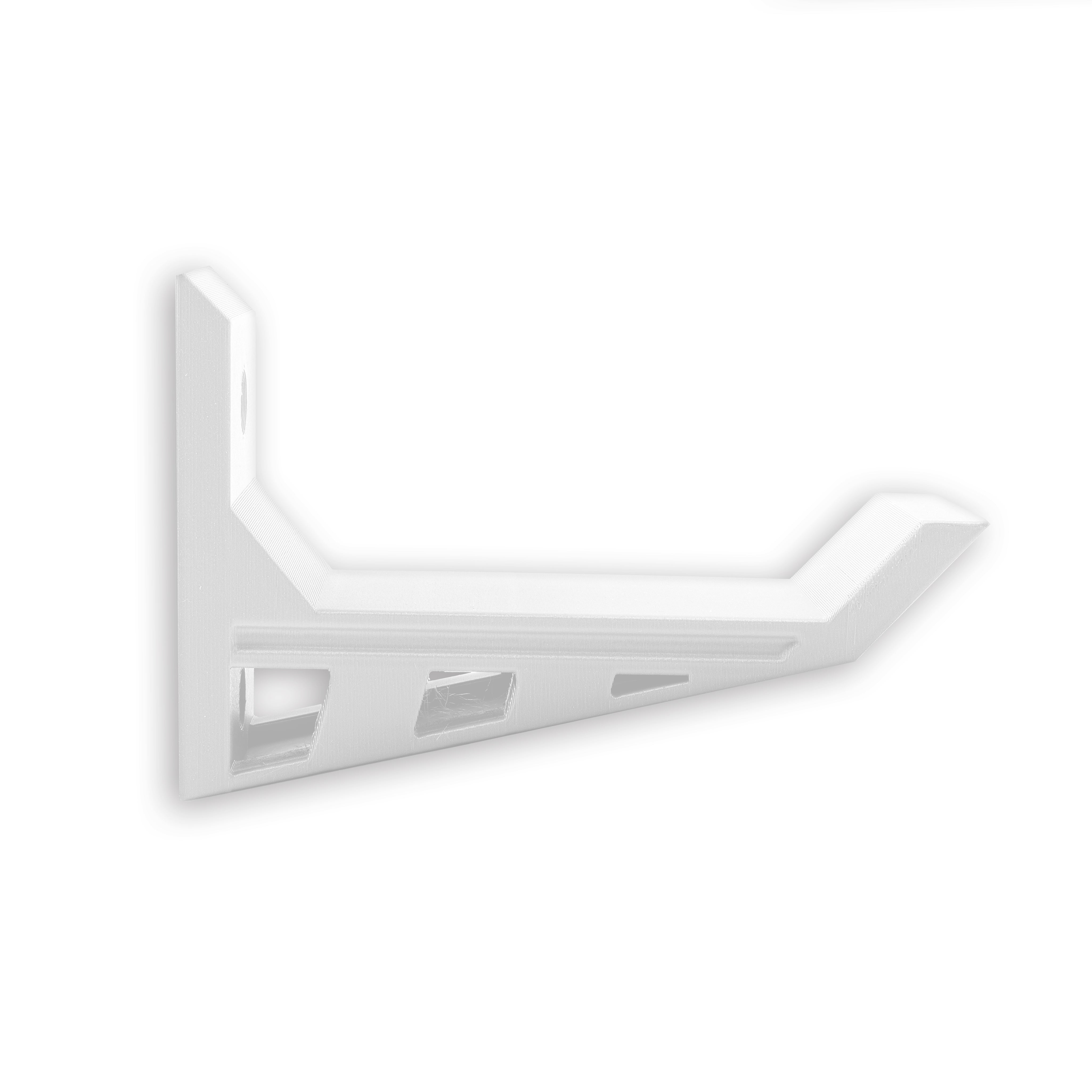 Nerf wall mount, Screw in and adhesive install,  close-up on drywall